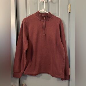 Men's Burgundy Quarter-Zip Sweater
